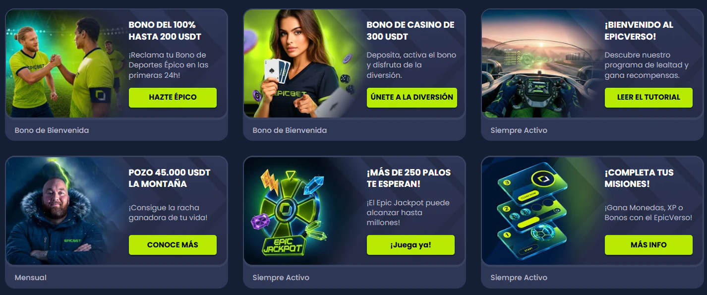 Epicbet: promociones activas para tu juego diario